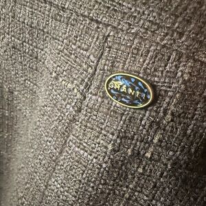 CHANEL Tweed Logo Plaque Mini Skirt- chain trim classic